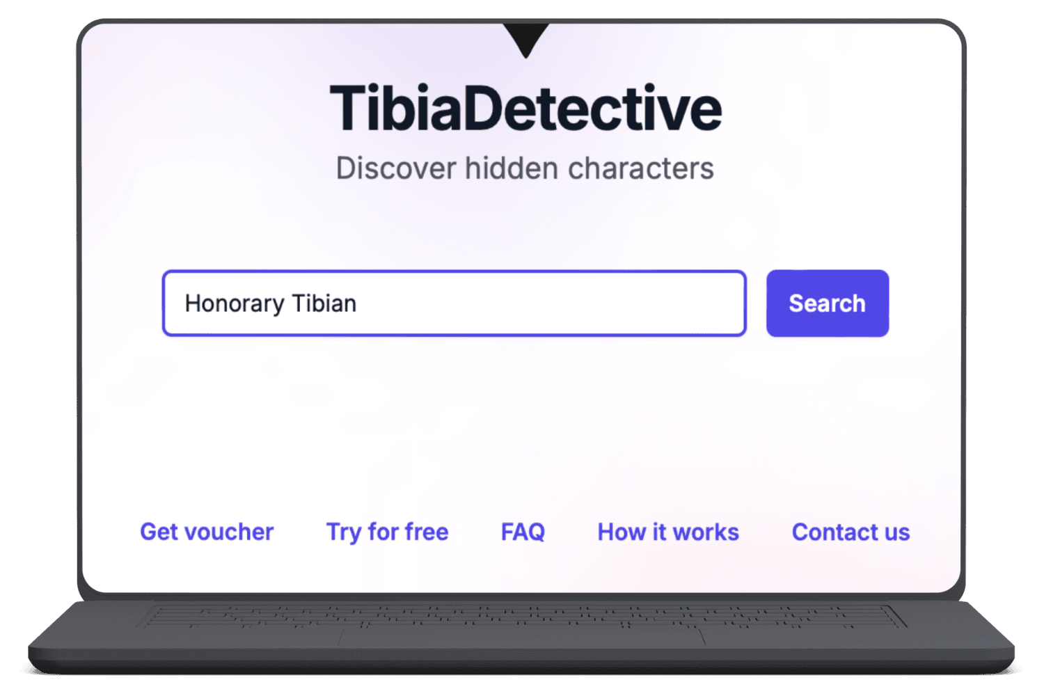 A search bar with the text "Search someone" being typed into it.